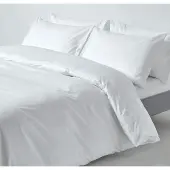 OEM Bettwäsche-Set 3-tlg., 230x220 cm, weiß, ägyptische Baumwolle, Perkal