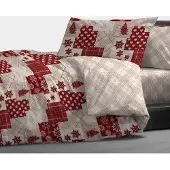 OEM Bettwäsche-Set 100% Baumwolle, Doppelbett 250x250 cm + 2 Kissen 52x82 cm