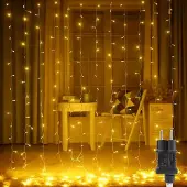 Dripio LED-Lichtvorhang 2×2 m, 200 warmweiße LEDs, 8 Modi