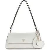 GUESS Schultertasche Umhängetasche Isobel Convertible Xbody Flap White weiß