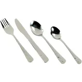 Michelangelo Kinderbesteck "KIDS 4-teiliges, Edelstahl rostfrei 18/10", silber, 4, Edelstahl 18/10, Essbesteck-Sets, Kinderbesteck, Praktisches Komplett-Set für den täglichen Gebrauch