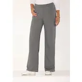 Sieh an! Schlupfhose SIEH AN "Schlupfhose Schlupfhose in Ripp-Optik, pflegeleicht", Damen, Gr. 56, N-Gr, grau, Basic, weit, Hosen Schlupfhose