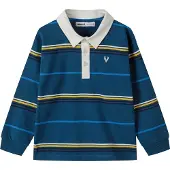 MINOTI - Poloshirt für Jungen, Langärmlig MN180 (146-152) (Petrol)