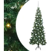 vidaXL Eckiger künstlicher Weihnachtsbaum Grün 180 cm PVC und Metall