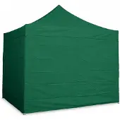 Ambitent Faltpavillon 4x4 m ALU Premium – Sechskantprofil 50 mm, Metallverbinder, Plane 450 g/m², 4 geschlossene Seitenwände, Rolltasche - Grün