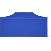Ambitent Faltpavillon 4x8 m ALU Premium – Sechskantprofil 50 mm, Metallverbinder, Plane 450 g/m², 4 geschlossene Seitenwände, Rolltasche - Blau
