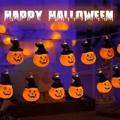 Dripio Halloween-Lichterkette, 3 m, 20 LEDs, warmweiß, batteriebetrieben
