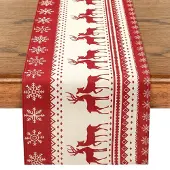 OEM Tafelloper 240x40 cm rotes Rentier Weihnachtsdeko