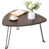 OEM Klappbarer Couchtisch, dreieckig, Holz, Braun, 72x72x43,5 cm