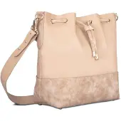 Expatrié Beuteltasche Damen Sand - Sarah Medium - Handtasche aus Veganem PolyurethanLede