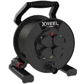 Pce 9250004-p Kabeltrommel XREEL 250 4xSSD nat Shutter 25m 3G1,5 H05VV-F schwarz BA IP54 9250004p