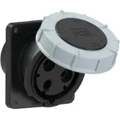 Pce 443-7 CEE-Anbausteckdose schräg (120x130) 125A 3p 7h IP67 POWER TWIST 4437
