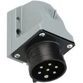 Pce 527-7v CEE-Wandgerätestecker 32A 7p 7h IP44/IP54 5277v