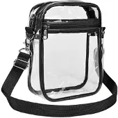 DONGKER Transparente Umhängetasche, PVC Durchsichtige Schultertasche Handtasche