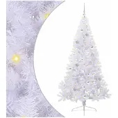vidaXL Künstlicher Weihnachtsbaum Weiß 180 cm PVC und Stahl