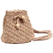 VOANZO Handgewebte Damentasche mit kleinem Fassungsvermögen, mit gestricktem Bau