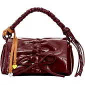 Desigual kleine Tasche bordeaux glänzend Schleife Charms