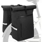 Merkloos Set aus 2 geräumigen Fahrradtaschen mit Laptopfach