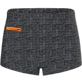 Witt Badehose "Badehose Badehose mit Reißverschluss-Tasche", Herren, Gr. 8, N-Gr, grau (schwarz, grau), Sportlich, Badehosen Badehose
