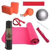 Merkloos Yoga-Set mit Matte und Widerstandsband