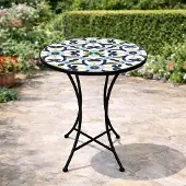 Merkloos Dekorative Mosaik-Gartentisch mit Sternenmuster, 60 x 70 cm