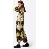Witt Jerseykleid "Druck-Kleid Druckkleid in leichter A.Linie", Damen, Gr. 52, N-Gr, bunt (schwarz, camel, bedruckt), Casual, Rundhals, Kleider Jerseykleid
