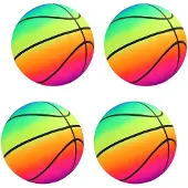 Merkloos Set mit 4 aufblasbaren Volleyballbällen für Kinder