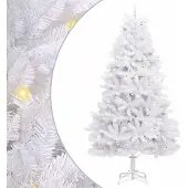 Syfax Künstlicher klappbarer Weihnachtsbaum Weiß 300 cm PVC und Stahl