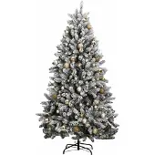 Syfax Künstlicher Weihnachtsbaum Klappbar mit Kugeln 300 LEDs 300 cm