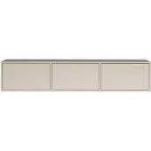 Selsey Framme – hängendes TV-Board mit drei Klappen, Kaschmirgrau, 150 cm