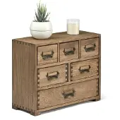 Merkloos Mini-Schreibtischorganizer mit Schubladen, dunkelbraun – 6 Schubladen aus Paulowniaholz