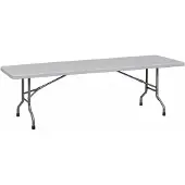 Ambitent Klappbarer Catering-Tisch 244x76 cm – graue HDPE-Platte, Stahlgestell, Tragkraft 200 kg, für 8–10 Personen