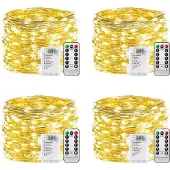 Dripio Lichterkette 100 LEDs 10 m 8 Modi Fernbedienung Timer warmweiß dimmbar