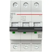 AEG ABB EN63B25 Leitungsschutzschalter ElfaPlus 6 kA, B-Charakteristik, 25 A, 3P 2CDS253088R0255