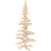 Syfax Holz Weihnachtsbaum KOTKA 90 cm Massives Kiefernholz Natürlich