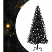 vidaXL Weihnachtsbaum Schwarz 240 cm PVC