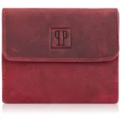 Paolo Peruzzi Kleines Damen Portemonnaie aus Leder rot RFID T-11-RD