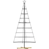 Syfax Metall-Weihnachtsbaum mit Ständer KUOPIO 210 cm Stahl Schwarz
