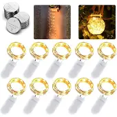 Dripio Mikro-LED-Lichterkette, 1 m, 10 LEDs, batteriebetrieben, IP65