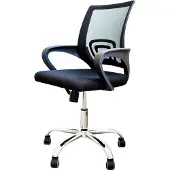 Merkloos Ergonomischer Bürostuhl mit atmungsaktivem Netzstoff – Schwarz