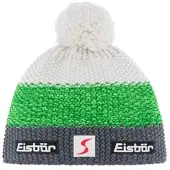 Eisbar Wintermütze Star SP mit Bommel (Pompon) grau/grün/weiss Kinder
