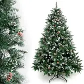 OEM Künstlicher Weihnachtsbaum 210 cm, 1290 Spitzen, Tannenzapfen