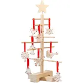 OEM Holz-Weihnachtsbaum, natur, 45 cm, 28 x 28 x 45 cm