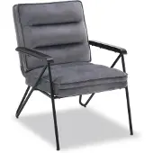 Merkloos Grauer Relaxsessel mit Fußhocker, ergonomisch