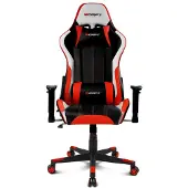 OEM Gaming-Stuhl, Kunstleder, 2D-Armlehnen, Klasse-4-Kolben, schwarz/weiß/rot