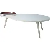 OEM Couchtisch Holz natur oval 130x75 cm