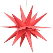 vidaXL LED-Weihnachtssterne 3 Stk. Faltbar Rot 57 cm