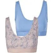 Falke 2-Pack Damen Bustier Daily Comfort, L, Mehrfarbig, Uni, Baumwolle