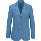 Sieh an! Blusenblazer SIEH AN "Blazer Blusenblazer mit Wiener Nähten", Damen, Gr. 54, blau (mittelblau), Elegant, Blazer Blusenblazer, in klassischer Form