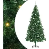 vidaXL Künstlicher Weihnachtsbaum mit 300 LEDs mit Ständer Grün 300 cm